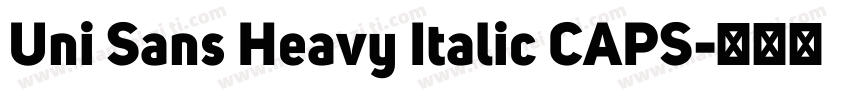 Uni Sans Heavy Italic CAPS字体转换